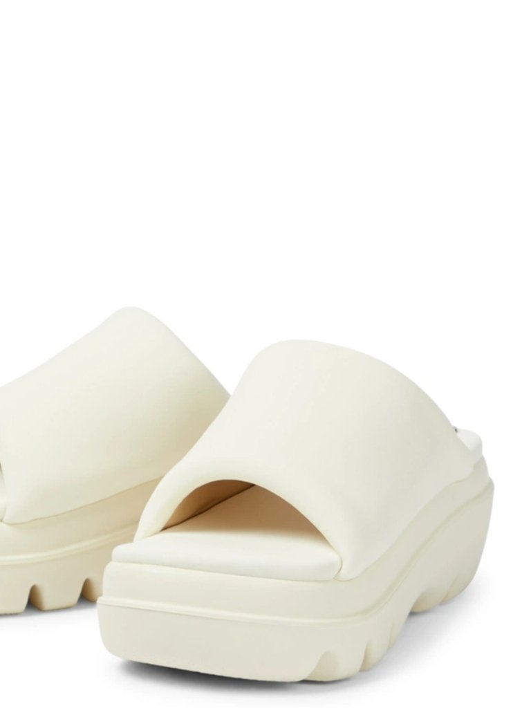 Proenza Schouler Storm White Neoprene Platform Slides